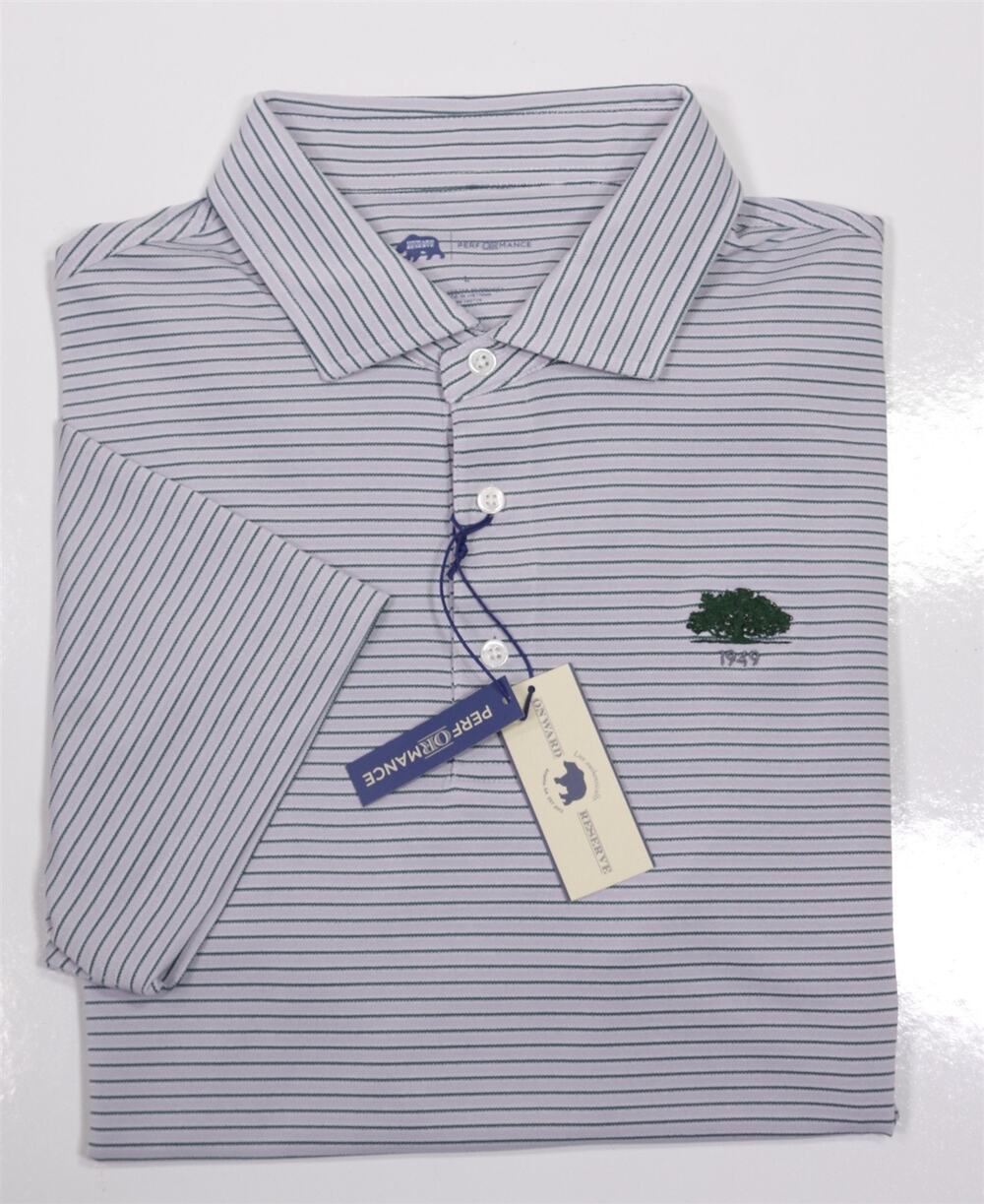 Onward Reserve Trophy Stripe Performance Pique Golf Polo Shirt Large